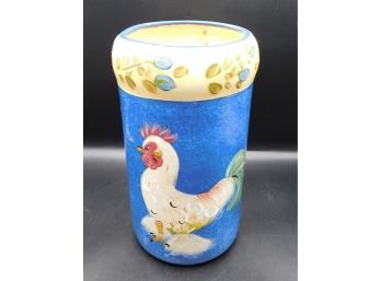 Hand Painted Ceramic 'rooster' Vase