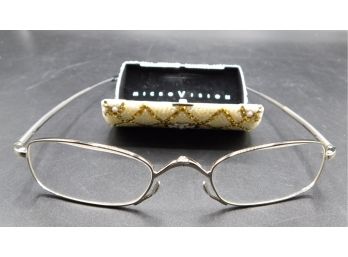 Micro Vision Folding Reading Glasses In Beaded Travel Case