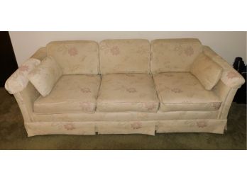 Vintage Choice Seating Gallery Floral Pattern Sofa With Two Throw Pillows And Arm Covers