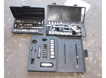 Craftsman Assorted Lot Of Socket Sets With Cases