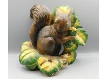 Ceramic Hand Painted Squirrel Wall Decor
