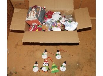 Assorted Lot Of Christmas Ornaments/ Decor