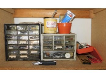 Plastic Storage Organizer Drawers With Assorted Nuts/bolts