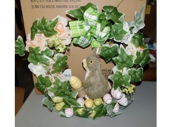 Faux Floral Easter Design Wreath With Box