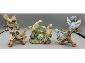 Lot Of Porcelain Hand Painted Bird Figurines