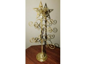 Wrought Iron Gold Tone Ornament Holder