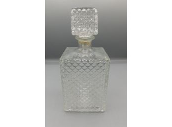 Cut Glass Decanter With Glass Stopper