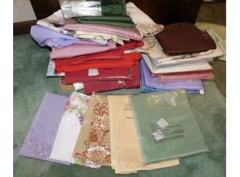 Large Assorted Lot Of Table Runners And Table Cloths