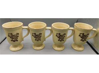 Lovely Set Of Ceramic Footed Mugs