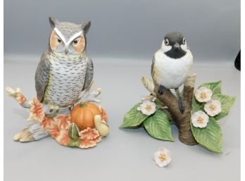 Pair Of Limited Edition Lenox Bird Figurines