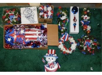 Assorted Lot Of Independence Day Decor