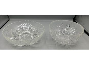 Lovely Pair Of Cut Glass Bowls