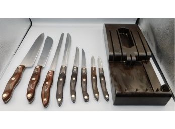 Set Of Cutco Kitchen Knives With Holder