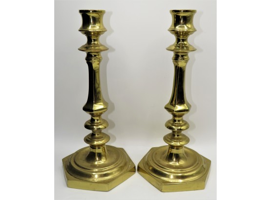 Brass Candlestick Holders - Set Of 2