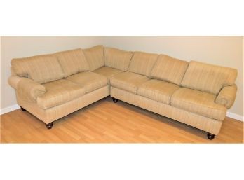 Stylish Comfortable Drexel Heritage 2-piece Fabric Upholstered Sectional
