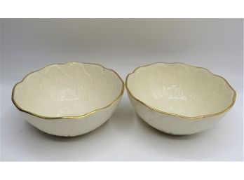 Lenox Bowls Hand Decorated With 24K Gold Trim - Set Of 2