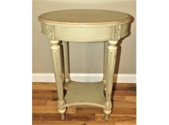 Ethan Allen Oval Wood Accent Table