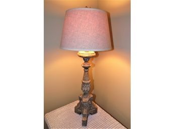 Lovely Table Lamp With Round Shade