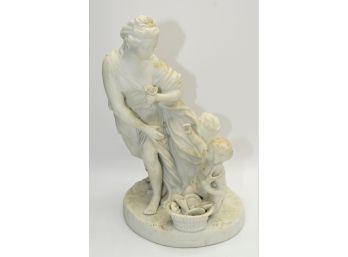 Ceramic Figurine Of Woman & Child