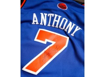 Signed Carmelo Anthony Basketball Jersey - Size XL -