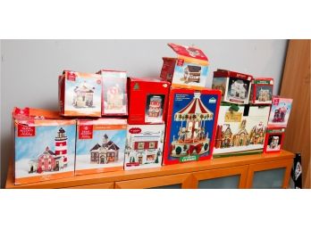 Large Lot Of Christmas Village Sets - In Orginal Box - Good Condition  - 13 Total