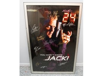 RARE '24' Show Poster - Signed By Entire Cast - 'You Don't Know Jack'