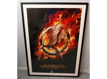 The Hunger Games  'Catching Fire' Movie Poster - Signed By Entire Cast -