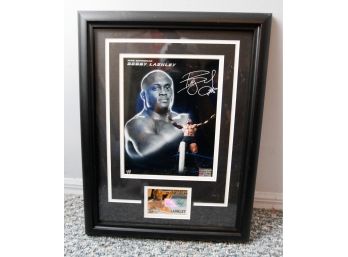 Signed Bobby Lashley - WWE Superstar - Mounted On Wooden Plaque