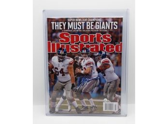 Eli Manning Signed Feb 13th Issue - Sports Illustrated - Certificate Of Authentication