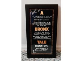 A Bronx Tale Famous Quotes Signed By Chazz Palminteri 'sonny'