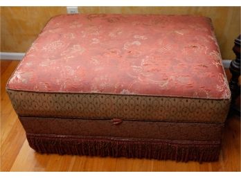 Large Upholstered Ottoman - Contents Not Included