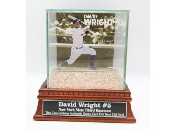 David Wright #5 Contains Game Used Dirt From Citi Field - Certificate Of Authenticity