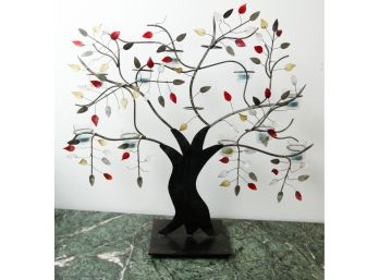Beautiful Metal & Glass Tree - Candle Holder