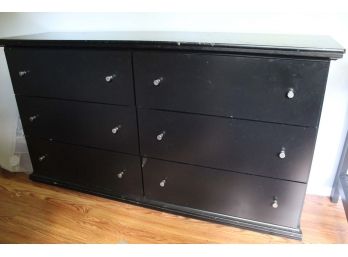 Black 6 Drawer Dresser 63 X 33 X 17