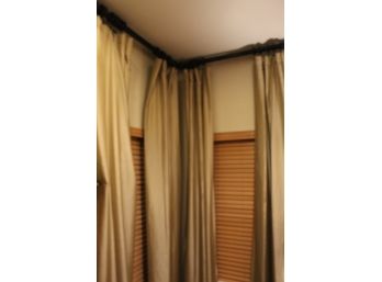 Taupe  Colored Window Treatments Drapes Set Of 2