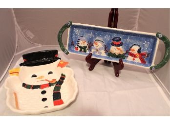 Set Of Holiday Serving Trays