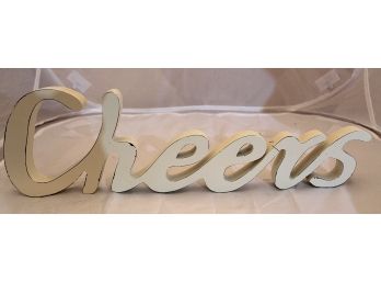 Wooden 'Cheers' Sign