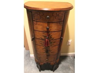 Wood Painted Jewelry Armoire