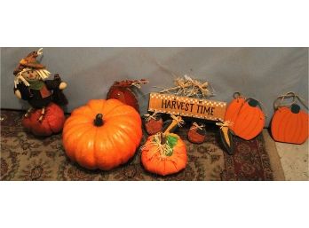 Assorted Fall And Halloween Decorations