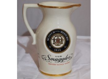 Vintage Old SmugglerScotch Pitcher, Bar Decor