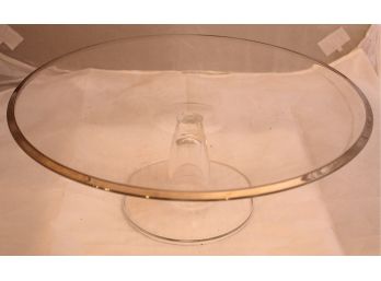 13' Round Glass Cake Stand