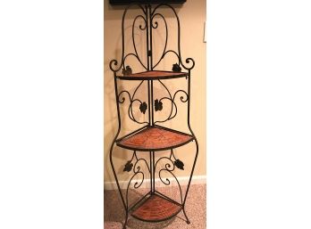 Wrought Iron Corner Shelving Unit