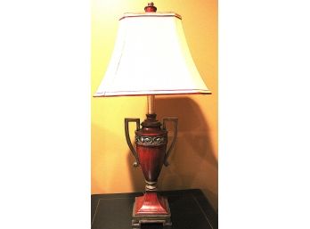 Red End Table Top Lamp