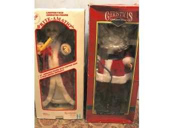 Animated Santa And Ms Clause Lawn Ornaments