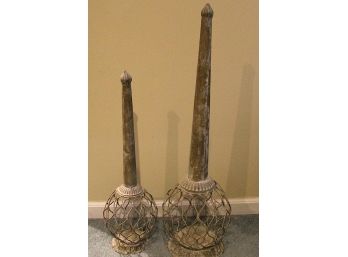 Pair Of Garden Decor