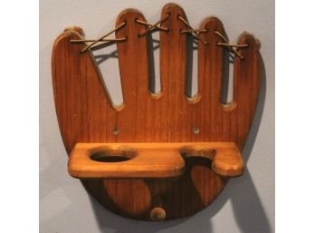 Baseball Shelf With Baseball Bat, Ball, And Hat Hook