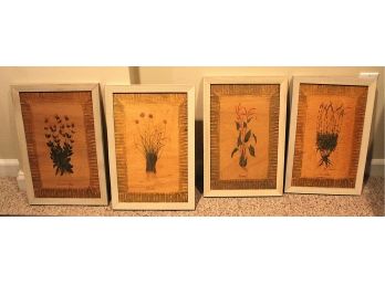 Framed French Sage, Chives, Sorrel, & Lavender Prints