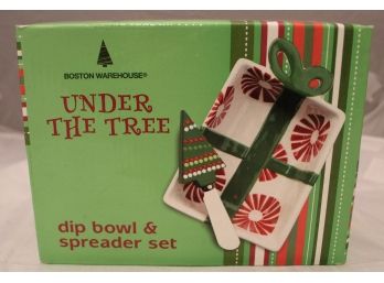 Dip Bowl & Spreader Holiday Set