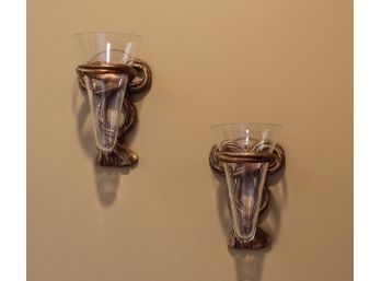 Pair Of Candle Wall Sconces