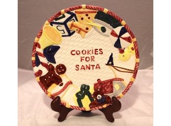 Cookies For Santa Ceramic Plate